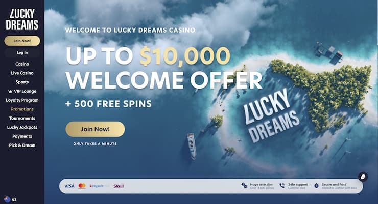 A look at LuckyDreams, one of the best NZ online casinos.