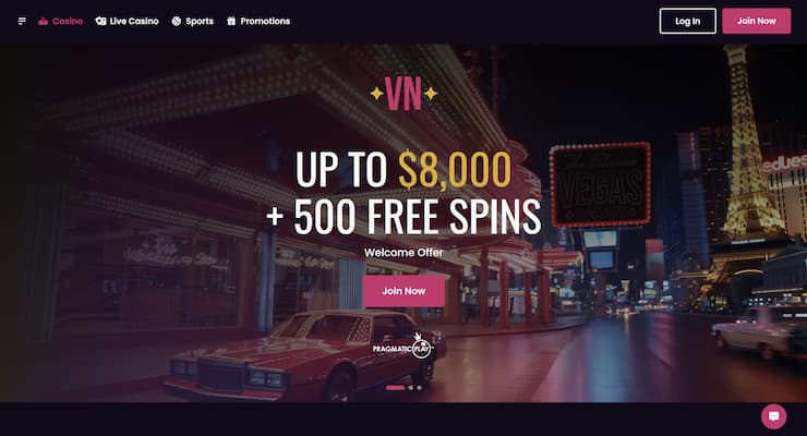 A snapshot of VegasNow and its generous welcome bonus for Kiwi players.