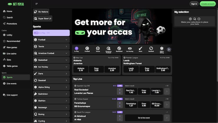 An image showing BetNinja and its most popular AU betting markets.