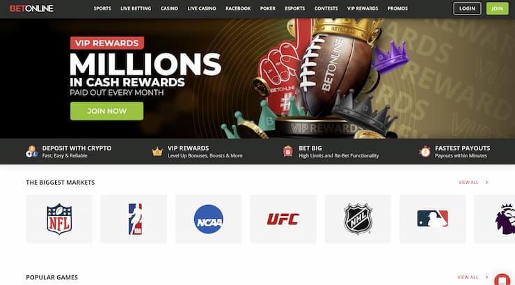 A look at BetOnline, one of the best betting sites in the USA.