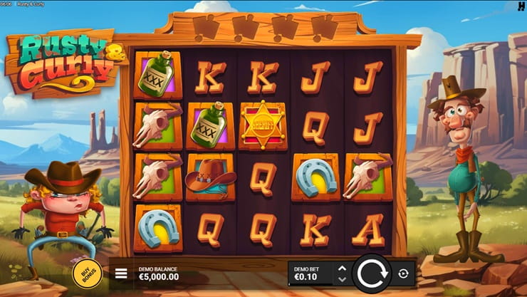 A screenshot of Rusty and Kurly slot by Hacksaw Gaming