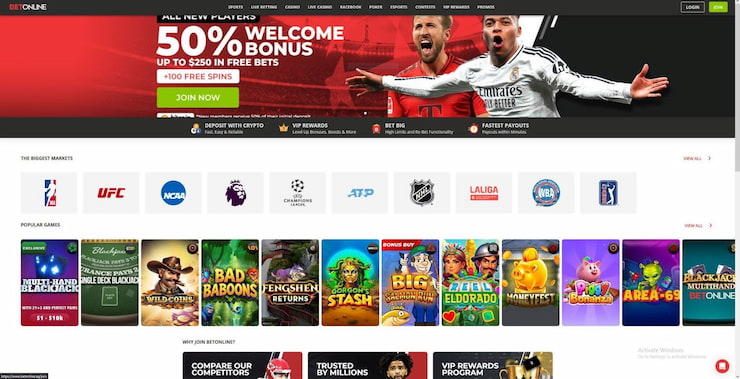 Best among betting sites that accept credit cards, BetOnline