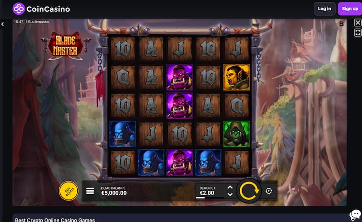 Blade Master slot reviewed at CoinCasino