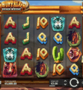 Buffalo Stack n Sync slot review game info screen showing Stack n Sync feature details and respin mechanics