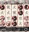 Densho Slot gameplay screen showing reels and Japanese watercolor theme