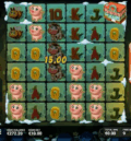 Frank’s Farm slot gameplay grid with farm symbols