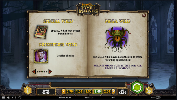 A look at the wild symbols within Tome of Madness.
